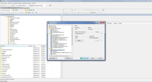 WinSCP Aplicación gestor FTP